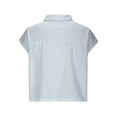 thumbnail image 5 of Tittly Spring Tops for Women Tank Top for Women Womens Sleeveless Down Shirts Casual Loose V Neck Pad Shoulder Crop Tank Top Sleeveless Top Vest for Women Grey XXL, 5 of 6