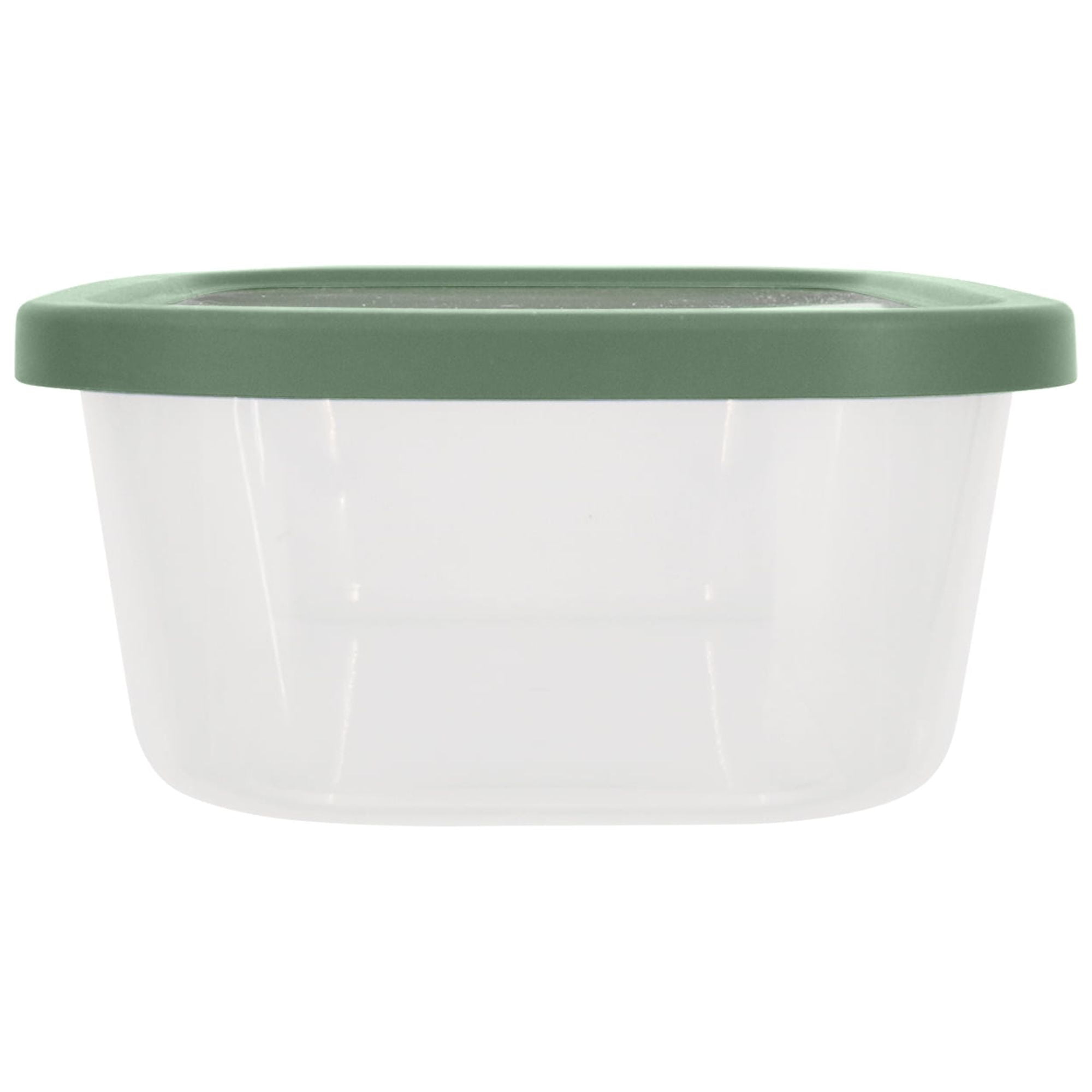 (4 pack) Mainstays Green Plastic Food Storage Container Set, Durable, 4.6 Cup or 8 Cup or 11.9 Cup, 6 Count