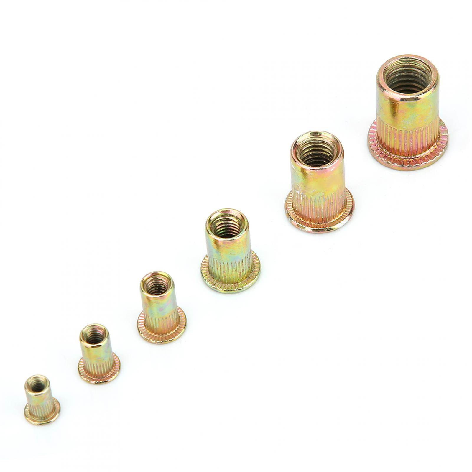 Professional Rivet Nut Kit, 180pcs M3,M10, Zinc Plated, Easy Install, Includes Organizer Case