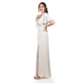 thumbnail image 2 of Vestido largo con abertura Roman Fashion /Juvenil, 2010 (Beige) beige 2X, 2 of 5