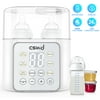 Cshidworld Baby Bottle Warmer, 9-in-1 Babies Fast Bottle Milk Warmer & Sterilizer Double Food Heater Defrost BPA-Free with Twins, LCD Display, Timer & 24H Temperature Control for Breastmilk & Formula