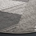 thumbnail image 3 of SAFAVIEH Pyramid Dimitar Geometric Area Rug, Grey/Ivory, 6'7" x 6'7" Round, 3 of 7