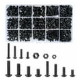 thumbnail image 1 of Kit surtido de 500 tornillos, pernos y tuercas, M3/M4/M5, tornillos de cabeza hueca hexagonal y tuercas hexagonales, color negro., 1 of 5