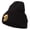Black, variant on Gold Lion Embroidered Long Cuffed Beanie - Black OSFM
