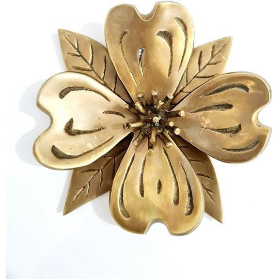 Solid Brass Round Flower Door Knocker - Holiday Gift