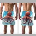 thumbnail image 3 of luoweisi Men's Beach Shorts Quick Dry Swim Trunks with Mesh Lining Octopus S, 3 of 5