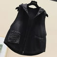 thumbnail image 6 of Denim Jackets Clearance,Womens With Pockets Sleeveless Zipper With Pockets Versatile Denim Hooded Top, 6 of 8