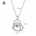 thumbnail image 3 of Collar para mujer, joyería para mujer, collar lujoso con corazón centelleante y cadena de cristal palpitante, regalo de San Valentín, collares de moda., 3 of 3