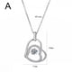 thumbnail image 3 of Collar para mujer, joyería para mujer, collar lujoso con corazón centelleante y cadena de cristal palpitante, regalo de San Valentín, collares de moda., 3 of 3