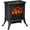 Black, variant on Resenkos Electric Fireplace Heater, Freestanding Fireplace Stove with Realistic Logs and Flame Effect, Gray