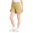 thumbnail image 5 of INSPIRE CHIC Women's Cargo High Waist Mid Thigh Pockets Cotton Bermuda Shorts XS Light Khaki, 5 of 6