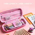 thumbnail image 4 of HSHDLDF Pencil Case for Kids Girls 3D Strawberry Rabbit Large Capacity Waterproof Pencil Box with Compartments Cute Pen Pouch for Kindergarten and School, 4 of 6
