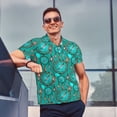 thumbnail image 4 of Sikiie Boho Dreamcatcher Print Men's Short-sleeved POLO Shirts, Button-down Shirts and T-shirts are Suitable for Vacation, Leisure and Business-XX-Large, 4 of 6