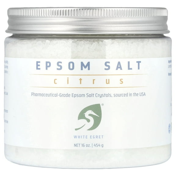 White Egret Personal Care Epsom Salt, Citrus, 16 oz (454 g)