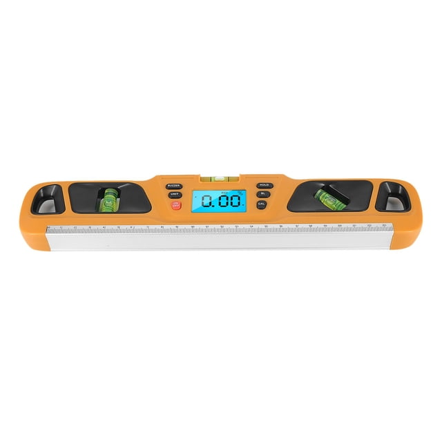 Inclinómetro de nivel digital con indicador de 4 imanes Pantalla LED Inicio Rango de 4 × 90 degree Amarillo kusrkot Inclinómetro de nivel