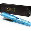 KIPOZI Negative Ion Flat Iron, Anti-Static Hair Straightener with 1.75 inch Floating Titanium Wide Plates, Pink