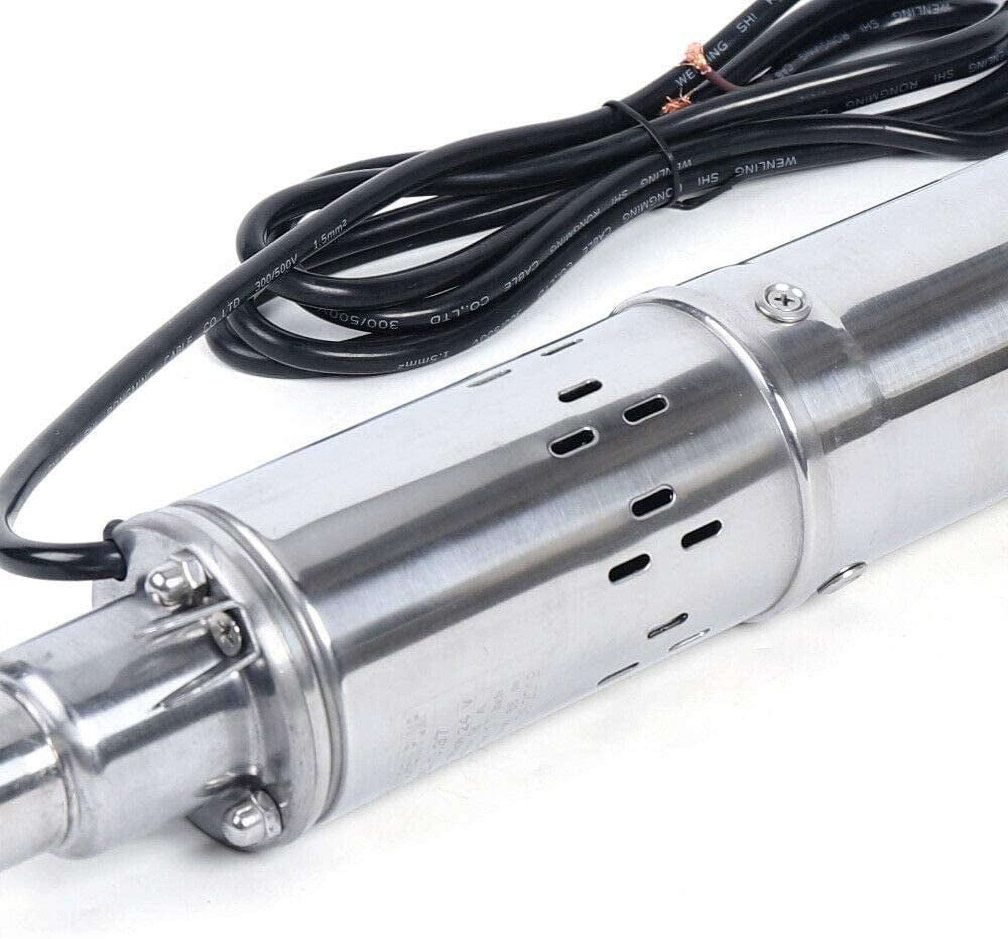Miumaeov Solar Deep Well Water Pump, 370W 24V Stainless Steel Submersible Water Pump