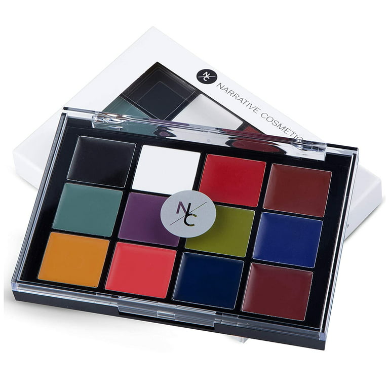 Narrative Cosmetics Master FX Palette, 18 Highly Pigmented Cream Colors,  Professional SFX Makeup Palette for the Stage, Film, Costumes, Cosplay
