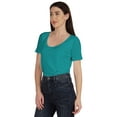 thumbnail image 3 of Inkmeso T-shirt Basique Col en U Été Manches Courtes Coton Uni Femmes, 3 of 7