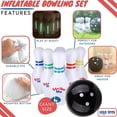 thumbnail image 3 of New LoLo Toys Inflatable Bowling Set, 6 Huge Life Size Large Jumbo 24 inch Pins and Extra Big 24 inch Ball, 1 Pump, Scorer Board, 1 Mesh Bag, Vinyl Patch, Glow Tape, 3 of 7