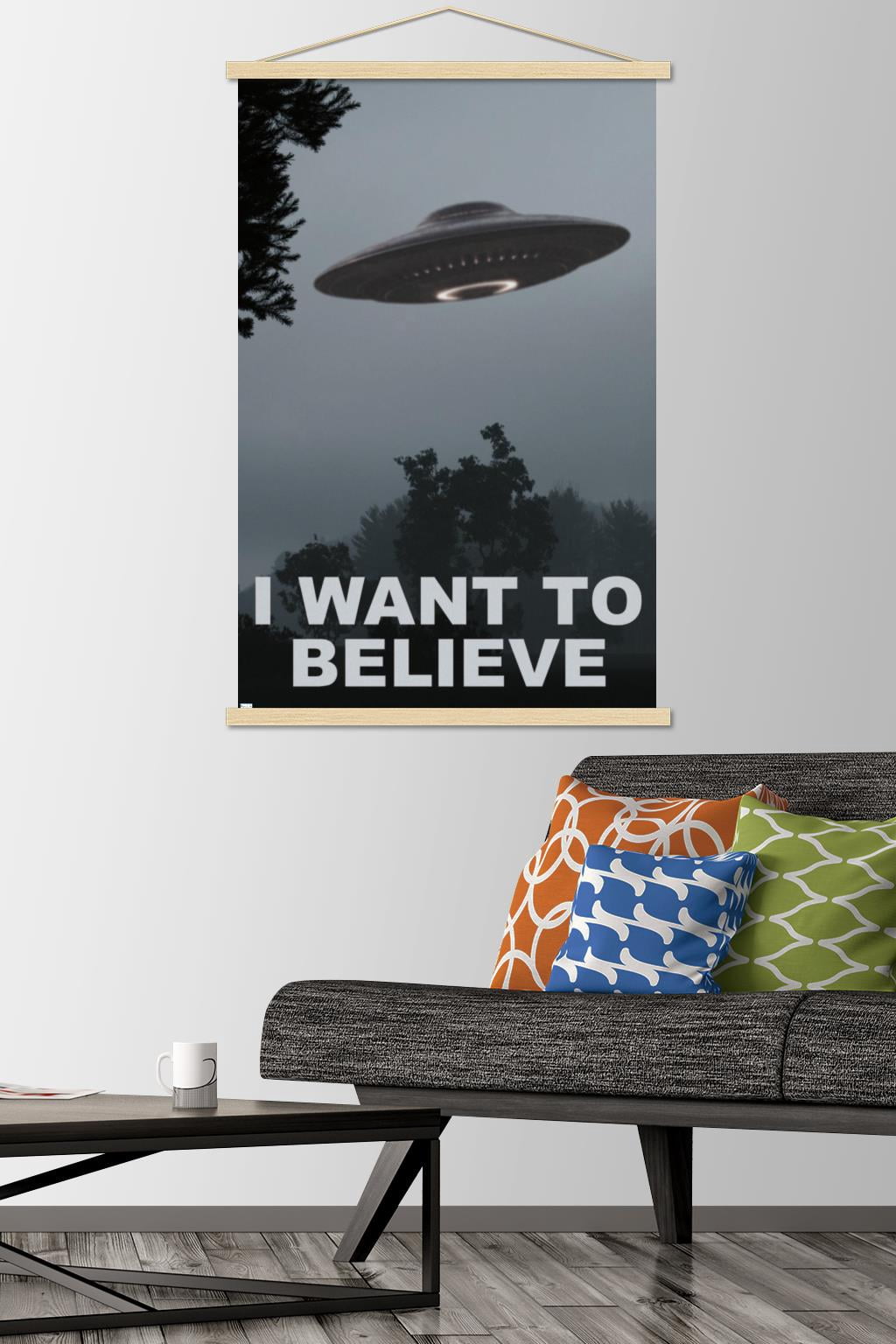 I Want To Believe Wall Poster with Magnetic Frame, 22.375" x 34"