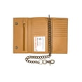 thumbnail image 3 of Long Trifold RFID Blocking, Credit Card Money Organizer, Top Bill Slot, Leather Biker Trifold Chain Wallet Long Checkbook for Men, 3 of 7