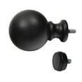 thumbnail image 5 of UTOPIA ALLEY Wall Mounted Window Treatment Telescoping Double Curtain Rod Set with Classic Cap, 1-Inch Diameter, Adjusts from 48 to 86 Inches, Black, 5 of 9