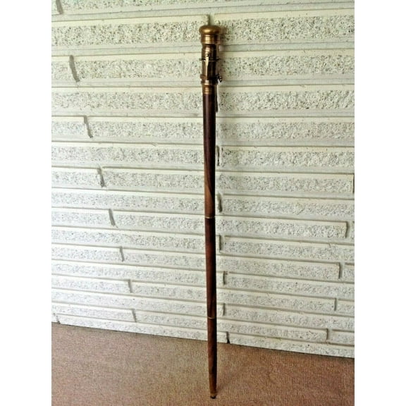 Vintage Walking Cane Antique Telescope Handle Grooms Man Stylish Gift for Older Women's and Men Grandfather