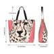 thumbnail image 5 of Fotbe Pink Cheetah Art Bolsa Tote Estética de Lona con Estampado para Mujer - Bolsa Reutilizable de Hombro Casual para Vacaciones, Compras, Trabajo y Gimnasio, 5 of 8