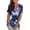 Navy, variant on Womens Summer Tops Floral Short Sleeve V Neck T Shirts Tees Printed Side Split Tunic Tops