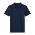 thumbnail image 5 of Gildan Women's Softstyle Pique Polo, Short Sleeve Cotton Shirt, Semi-Fitted, Navy, Pack 1, S-2XL, 5 of 6