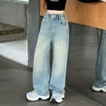 thumbnail image 6 of Tiijoy Big Girls High Rise Pull On Jeans Straight Leg Relaxed Fit Denim Pants, Sizes 8-9, 6 of 6