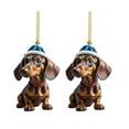 thumbnail image 2 of Christmas Dachshund Dog Tree Decorations,Cute 2D Acrylic Hanging Ornament,Flat Funny Sausage Dog Animal Pendant for Car Interior Home Holiday Party Wall Gifts,Christmas Clearance, 2 of 4