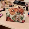 thumbnail image 5 of Unique Bargains 1 Pc Versatile Flower Handheld Makeup Bag for Vacation Medium Beige Polyester, 5 of 6