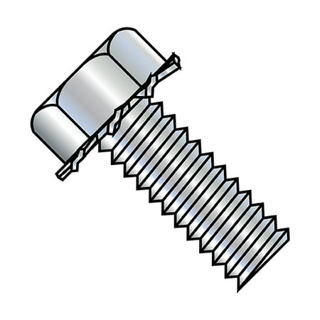

8-32X1/2 Unslotted Indent Hex Head 5/16 AF External Sems Machine Screw Full Thread Zinc And (Pack Qty 10 000) BC-080805EH