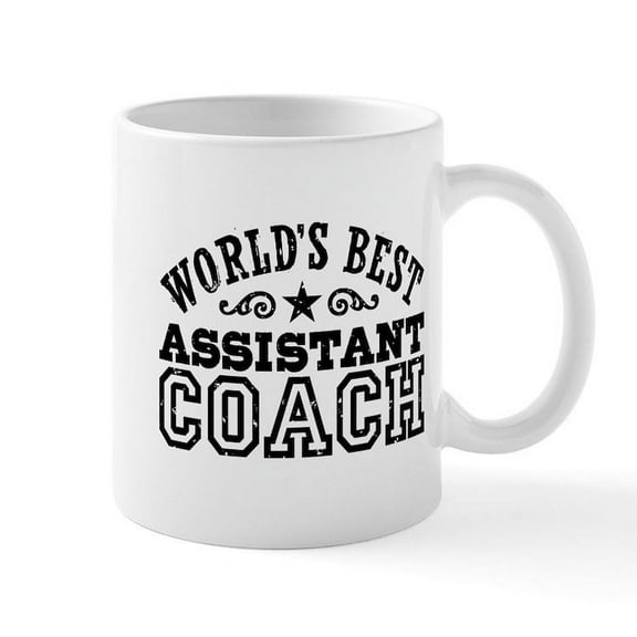 CafePress - World's Best Assistant Coach Mug - 11 oz Ceramic Mug - Novelty Coffee Tea Cup