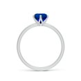 thumbnail image 2 of ANGARA Lab Grown 1.2 Ct Blue Sapphire Solitaire Engagement Ring for Women in 14K White Gold (Size-6.5mm) | September Birthstone, Anniversary, Jewelry Gift for Women | Lab-Grown Blue Sapphire Ring, 2 of 8