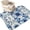 Cobalt, White, Azure, Sapphire, variant on Area Rugs 3'x5', Symmetric Blue Flower Carpet Runner Indoor Outdoor Rugs Home Decor Aesthetic, Vintage Ethnic Floral Leaves Non Slip Mats Washable Accent Rug for Living Room Bedroom