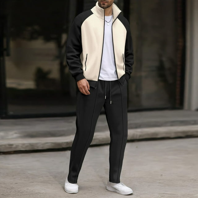 Blusas y camisas de manga larga con cuello redondo para hombre, jersey informal con capucha, pantalones deportivos lisos de manga larga, chándal de dos piezas con cintura elástica, blusa y pantalón de