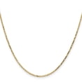 thumbnail image 2 of 14K Yellow Gold Cable Chain Styles Necklace 24 inch 1.4 mm Diamond-cut Round Open Link with Lobster Clasp, 2 of 4