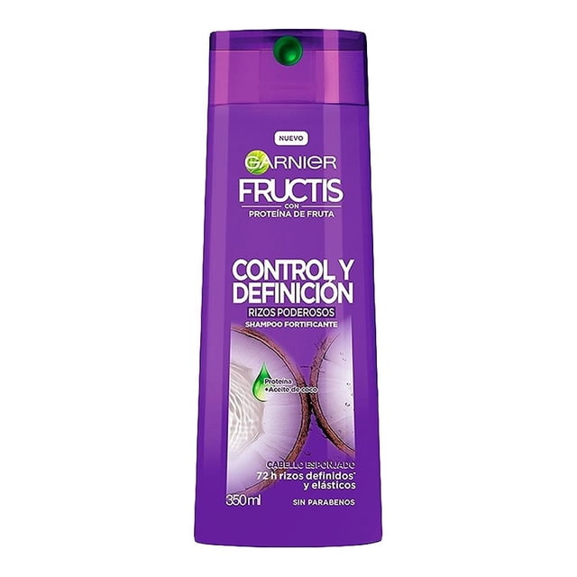 Shampoo Garnier Fructis control y definición rizos poderosos 350 ml