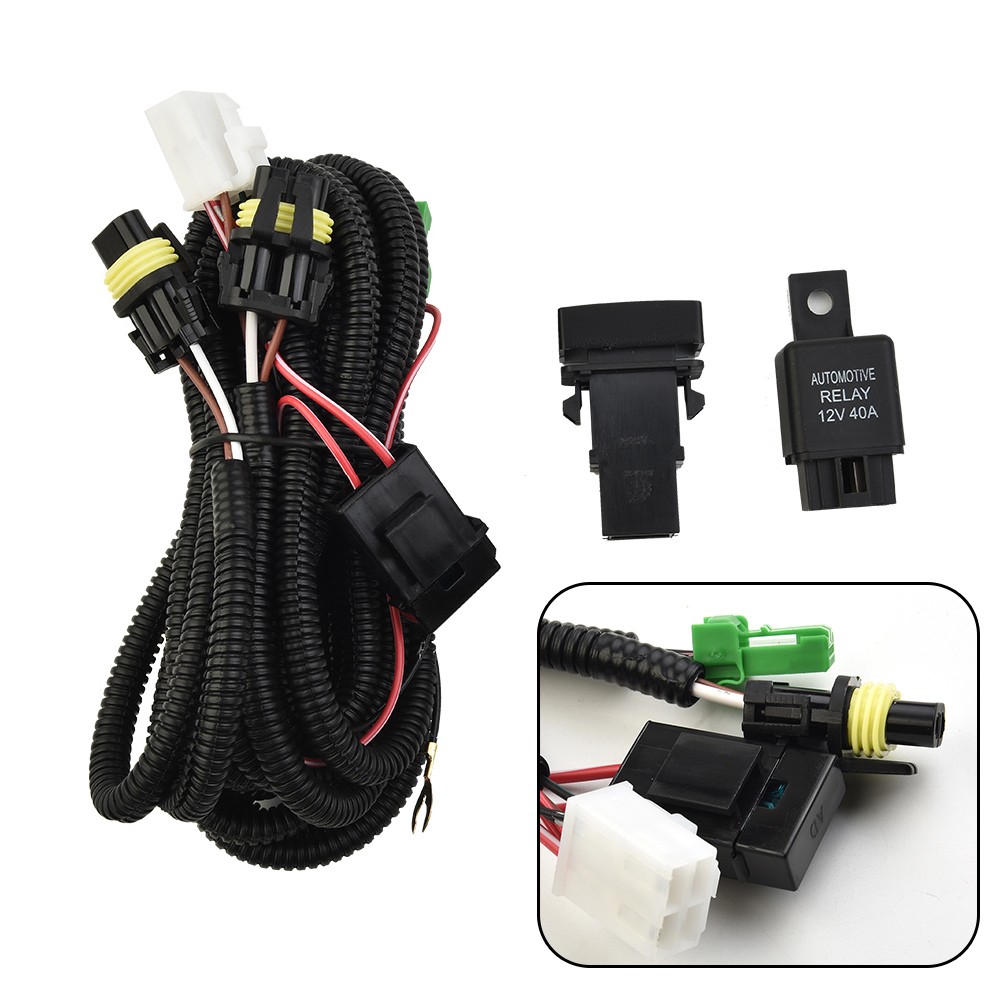 Heavy Duty LED Light Bar Wiring Harness Kit: 40A Relay, Fuse, And On/Off Switch For ATV, UTV, 4WD
