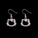 thumbnail image 2 of Pendientes de aleación de Hello Kitty para niña, joyería con cabeza de gato de dibujos animados, hueca de rubí a la moda, dulce colgante para la oreja, regalo para niña, 2 of 3