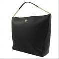 thumbnail image 2 of Tory Burch Carter Slouchy Pebble Leather Reva Zip Chain Hobo Bag in Black, 2 of 3