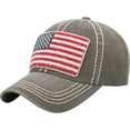 thumbnail image 1 of Olive American USA Vintage Distressed Washed Baseball Cap Dad Hat, 1 of 4