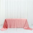 thumbnail image 2 of Balsa Circle 90" x 156" Dusty Rose Rectangular Premium Velvet Tablecloth Table Linens, 2 of 8