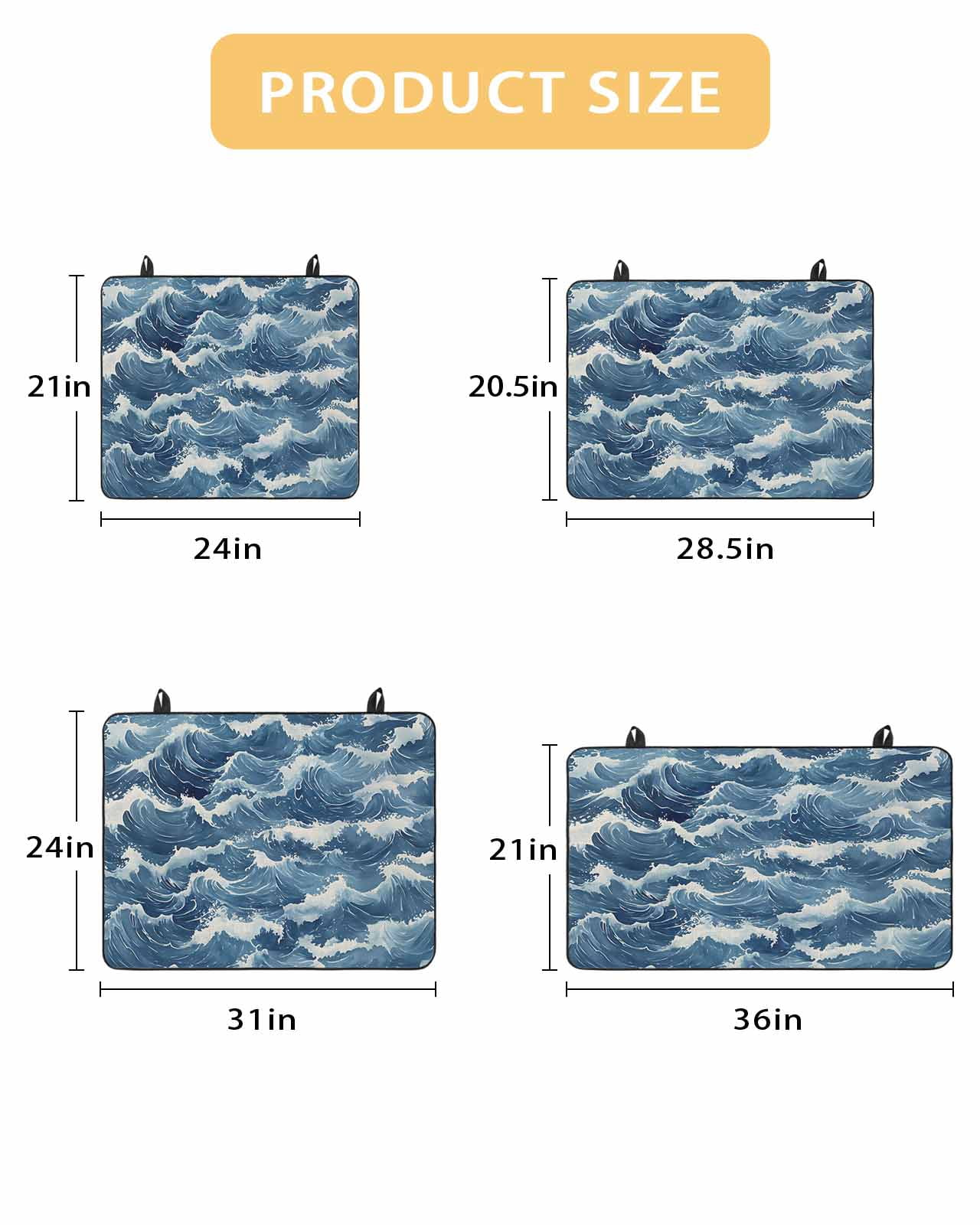 nqOlkjepod Large Induction Cooktop Protector Mat 24"x21", Ocean Waves Stove Top Covers for Electric Stove, Summer Beach Coastal Nautical Burlap Stove Burner Cover Mats, Glass Top Stove Cover