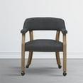 thumbnail image 3 of Chaise de Jeu à Roulettes en Bois et Tissu Gris Charbon Millstone, Fini Pacane, 3 of 8