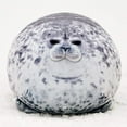 thumbnail image 2 of 60cm Seal Animal Pillow, Chubby Blob Seal Pillow Cute Seal Stuffed Animal Cotton Plush Animal Pillow Cómodo Soft Seal Hugging Pillow Back Pillow, Grey Adepaton LL-1815-4, 2 of 7