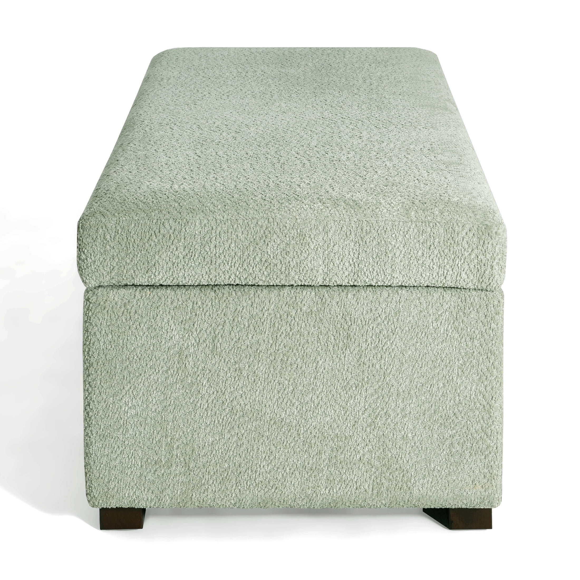 Christopher Knight Home Chenille Upholstered Storage Bench,  Lift-Top Ottoman for Entryway or Bedroom, Light Green